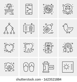 Business Icon Set. 16 Universal Icons Vector. Creative Beauitful Icon Illustration to use in Print and Web Related project.