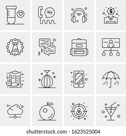 Business Icon Set. 16 Universal Icons Vector. Creative Beauitful Icon Illustration to use in Print and Web Related project.