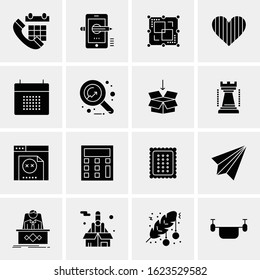 Business Icon Set. 16 Universal Icons Vector. Creative Beauitful Icon Illustration to use in Print and Web Related project.