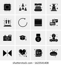 Business Icon Set. 16 Universal Icons Vector. Creative Beauitful Icon Illustration to use in Print and Web Related project.