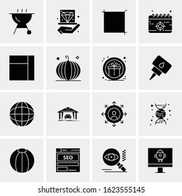 Business Icon Set. 16 Universal Icons Vector. Creative Beauitful Icon Illustration to use in Print and Web Related project.