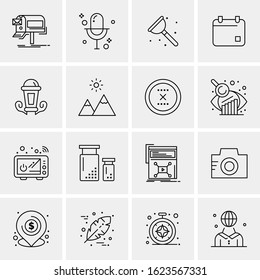 Business Icon Set. 16 Universal Icons Vector. Creative Beauitful Icon Illustration to use in Print and Web Related project.