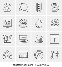 Business Icon Set. 16 Universal Icons Vector. Creative Beauitful Icon Illustration to use in Print and Web Related project.