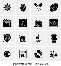 Business Icon Set. 16 Universal Icons Vector. Creative Beauitful Icon Illustration to use in Print and Web Related project.