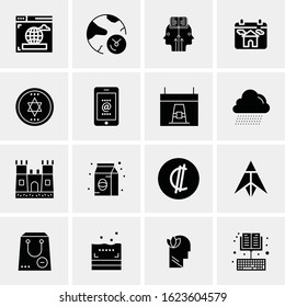 Business Icon Set. 16 Universal Icons Vector. Creative Beauitful Icon Illustration to use in Print and Web Related project.