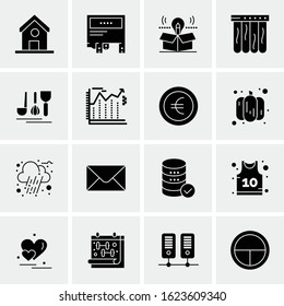 Business Icon Set. 16 Universal Icons Vector. Creative Beauitful Icon Illustration to use in Print and Web Related project.