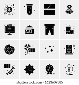 Business Icon Set. 16 Universal Icons Vector. Creative Beauitful Icon Illustration to use in Print and Web Related project.