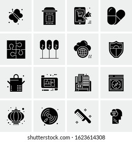 Business Icon Set. 16 Universal Icons Vector. Creative Beauitful Icon Illustration to use in Print and Web Related project.