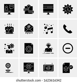 Business Icon Set. 16 Universal Icons Vector. Creative Beauitful Icon Illustration to use in Print and Web Related project.