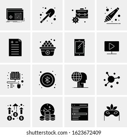 Business Icon Set. 16 Universal Icons Vector. Creative Beauitful Icon Illustration to use in Print and Web Related project.