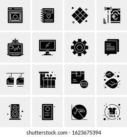 Business Icon Set. 16 Universal Icons Vector. Creative Beauitful Icon Illustration to use in Print and Web Related project.