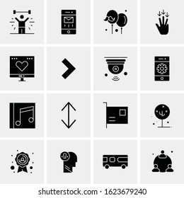 Business Icon Set. 16 Universal Icons Vector. Creative Beauitful Icon Illustration to use in Print and Web Related project.