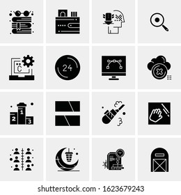 Business Icon Set. 16 Universal Icons Vector. Creative Beauitful Icon Illustration to use in Print and Web Related project.