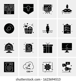 Business Icon Set. 16 Universal Icons Vector. Creative Beauitful Icon Illustration to use in Print and Web Related project.