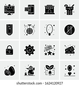 Business Icon Set. 16 Universal Icons Vector. Creative Beauitful Icon Illustration to use in Print and Web Related project.