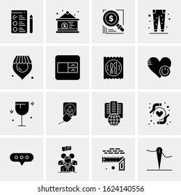 Business Icon Set. 16 Universal Icons Vector. Creative Beauitful Icon Illustration to use in Print and Web Related project.