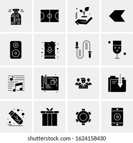 Business Icon Set. 16 Universal Icons Vector. Creative Beauitful Icon Illustration to use in Print and Web Related project.
