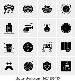 Business Icon Set. 16 Universal Icons Vector. Creative Beauitful Icon Illustration to use in Print and Web Related project.