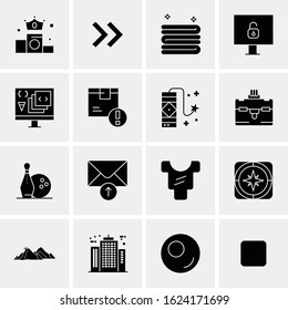Business Icon Set. 16 Universal Icons Vector. Creative Beauitful Icon Illustration to use in Print and Web Related project.