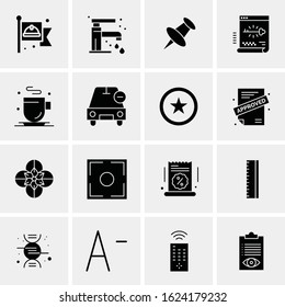 Business Icon Set. 16 Universal Icons Vector. Creative Beauitful Icon Illustration to use in Print and Web Related project.
