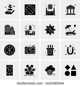 Business Icon Set. 16 Universal Icons Vector. Creative Beauitful Icon Illustration to use in Print and Web Related project.