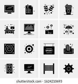 Business Icon Set. 16 Universal Icons Vector. Creative Beauitful Icon Illustration to use in Print and Web Related project.