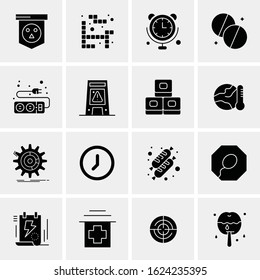 Business Icon Set. 16 Universal Icons Vector. Creative Beauitful Icon Illustration to use in Print and Web Related project.