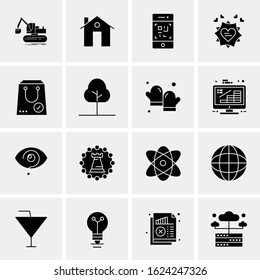 Business Icon Set. 16 Universal Icons Vector. Creative Beauitful Icon Illustration to use in Print and Web Related project.