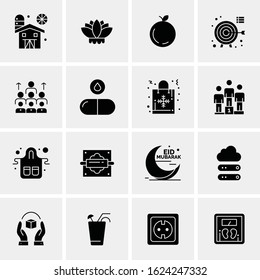 Business Icon Set. 16 Universal Icons Vector. Creative Beauitful Icon Illustration to use in Print and Web Related project.