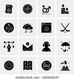 Business Icon Set. 16 Universal Icons Vector. Creative Beauitful Icon Illustration to use in Print and Web Related project.