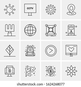 Business Icon Set. 16 Universal Icons Vector. Creative Beauitful Icon Illustration to use in Print and Web Related project.