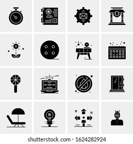Business Icon Set. 16 Universal Icons Vector. Creative Beauitful Icon Illustration to use in Print and Web Related project.