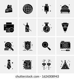 Business Icon Set. 16 Universal Icons Vector. Creative Beauitful Icon Illustration to use in Print and Web Related project.