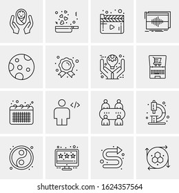 Business Icon Set. 16 Universal Icons Vector. Creative Beauitful Icon Illustration to use in Print and Web Related project.