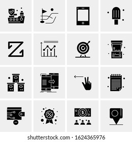 Business Icon Set. 16 Universal Icons Vector. Creative Beauitful Icon Illustration to use in Print and Web Related project.