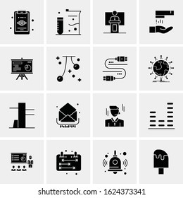 Business Icon Set. 16 Universal Icons Vector. Creative Beauitful Icon Illustration to use in Print and Web Related project.
