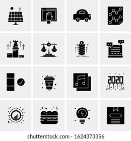 Business Icon Set. 16 Universal Icons Vector. Creative Beauitful Icon Illustration to use in Print and Web Related project.