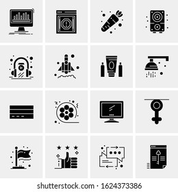 Business Icon Set. 16 Universal Icons Vector. Creative Beauitful Icon Illustration to use in Print and Web Related project.
