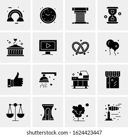 Business Icon Set. 16 Universal Icons Vector. Creative Beauitful Icon Illustration to use in Print and Web Related project.