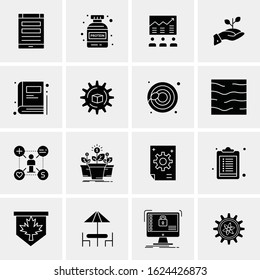 Business Icon Set. 16 Universal Icons Vector. Creative Beauitful Icon Illustration to use in Print and Web Related project.