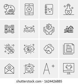 Business Icon Set. 16 Universal Icons Vector. Creative Beauitful Icon Illustration to use in Print and Web Related project.