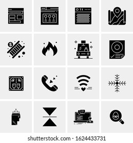 Business Icon Set. 16 Universal Icons Vector. Creative Beauitful Icon Illustration to use in Print and Web Related project.