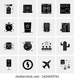 Business Icon Set. 16 Universal Icons Vector. Creative Beauitful Icon Illustration to use in Print and Web Related project.