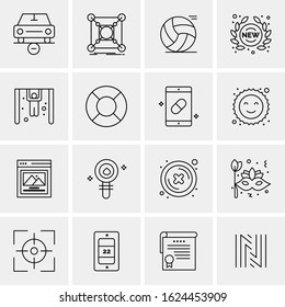 Business Icon Set. 16 Universal Icons Vector. Creative Beauitful Icon Illustration to use in Print and Web Related project.