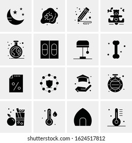 Business Icon Set. 16 Universal Icons Vector. Creative Beauitful Icon Illustration to use in Print and Web Related project.