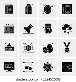 Business Icon Set. 16 Universal Icons Vector. Creative Beauitful Icon Illustration to use in Print and Web Related project.