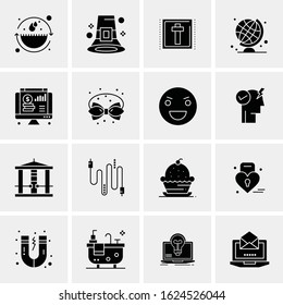 Business Icon Set. 16 Universal Icons Vector. Creative Beauitful Icon Illustration to use in Print and Web Related project.