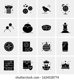 Business Icon Set. 16 Universal Icons Vector. Creative Beauitful Icon Illustration to use in Print and Web Related project.
