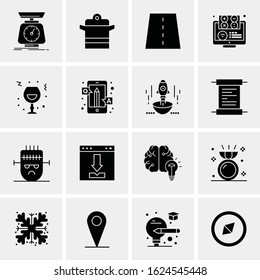 Business Icon Set. 16 Universal Icons Vector. Creative Beauitful Icon Illustration to use in Print and Web Related project.