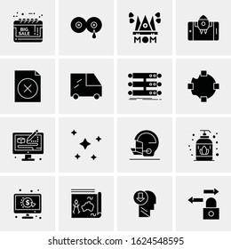 Business Icon Set. 16 Universal Icons Vector. Creative Beauitful Icon Illustration to use in Print and Web Related project.